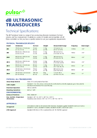 Thumbnail of document Db ultrasonic transducers datasheet 1 18604